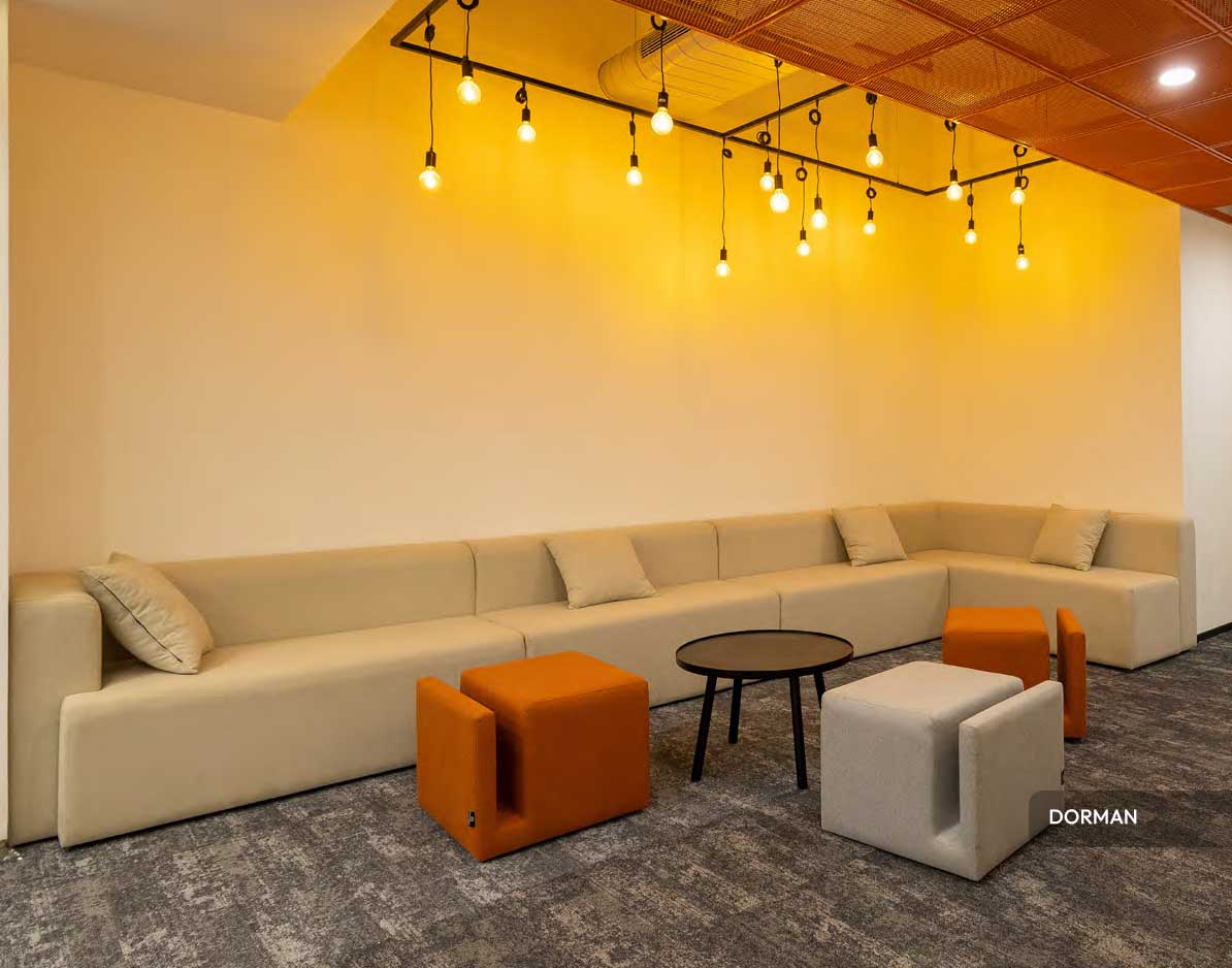 Elegant bespoke seating in a luxury lounge